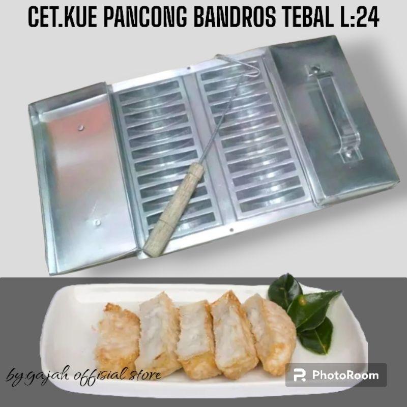 PROMO TERBARU CETAKAN KUE PANCONG BANDROS TEBAL L:24 free tutup 2 & sutil Kitchenware 0