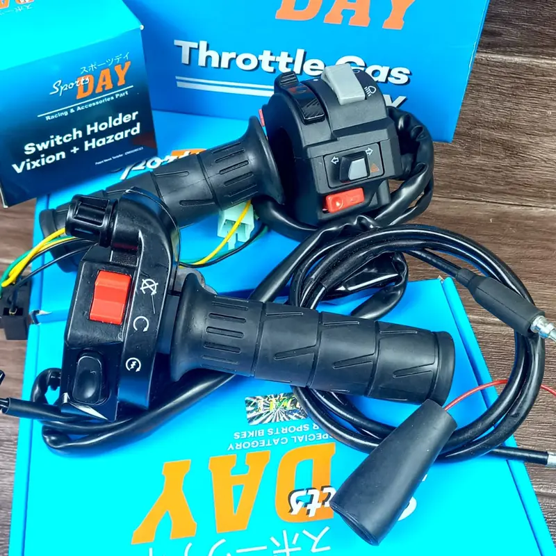 Gas Spontan Kontan KSR set Holder Kiri Vixion plus Hazard Set Handgrip Kaze Universal Ninja CB GL Tiger Megapro Rx King 2