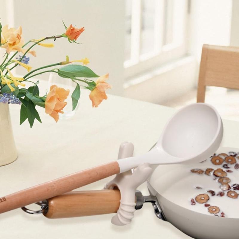 Product Introduction of New Utensil Rest Pot Clip Anti Overflow Scalding Multifunctional Crab Spoon Rest Adjustable Silicone Spoon Pot Pan Holder Kitchen Gadgets 13