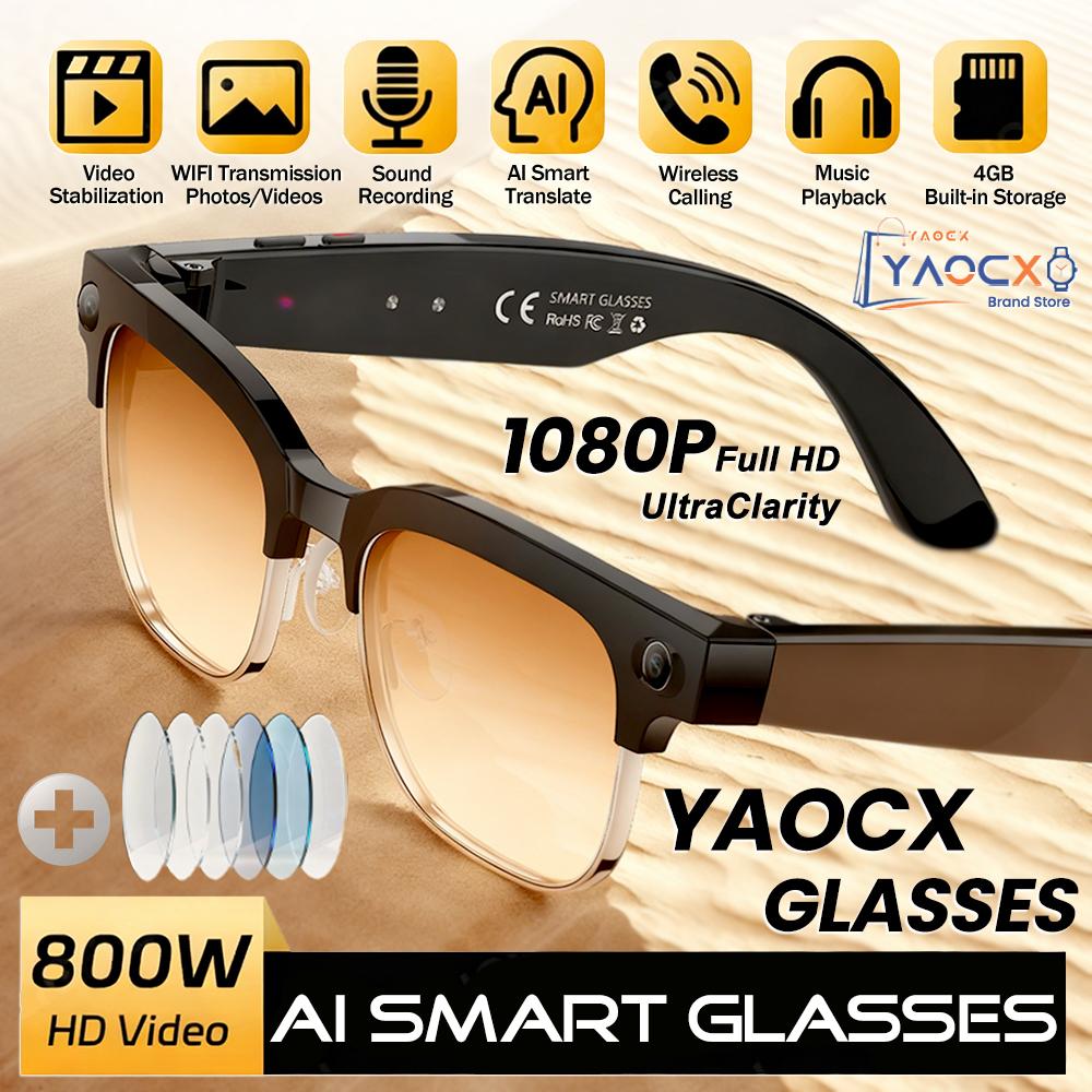 New 1080P HD Smart Glasses With 800W Ultra-Wide Camera Video Recording 4GB AI Photo Recognition Bluetooth Call Translation Voice - Image 5