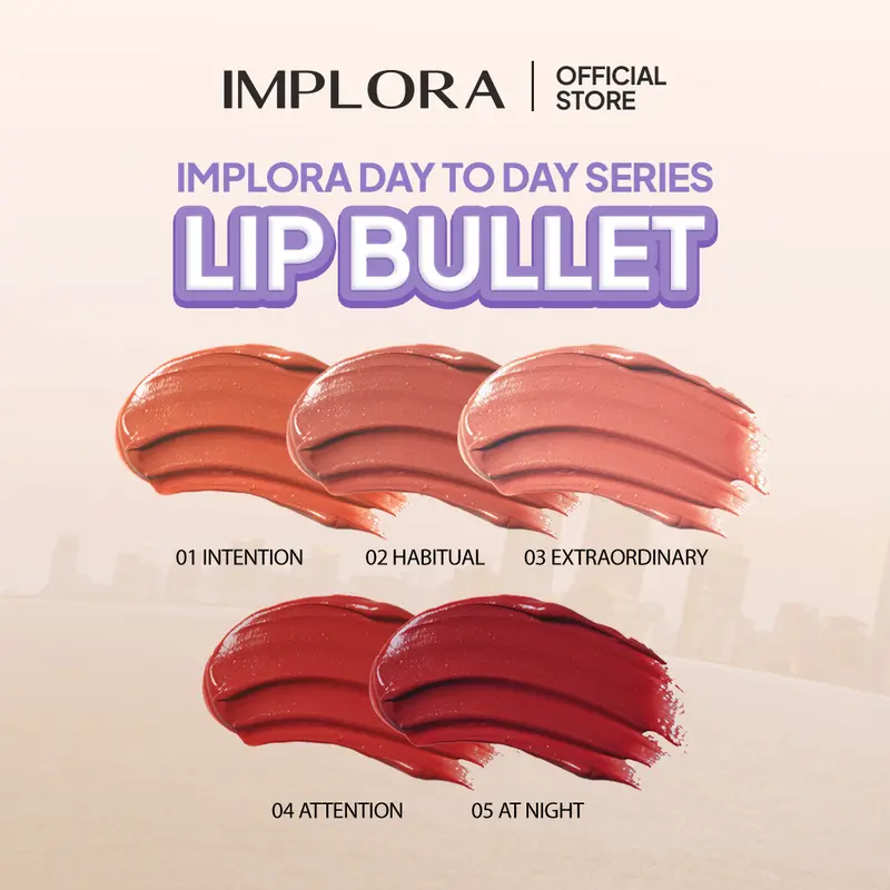 Implora Day To Day Lip Bullet | Lipstick Keychain | Free Gantungan Kunci 2