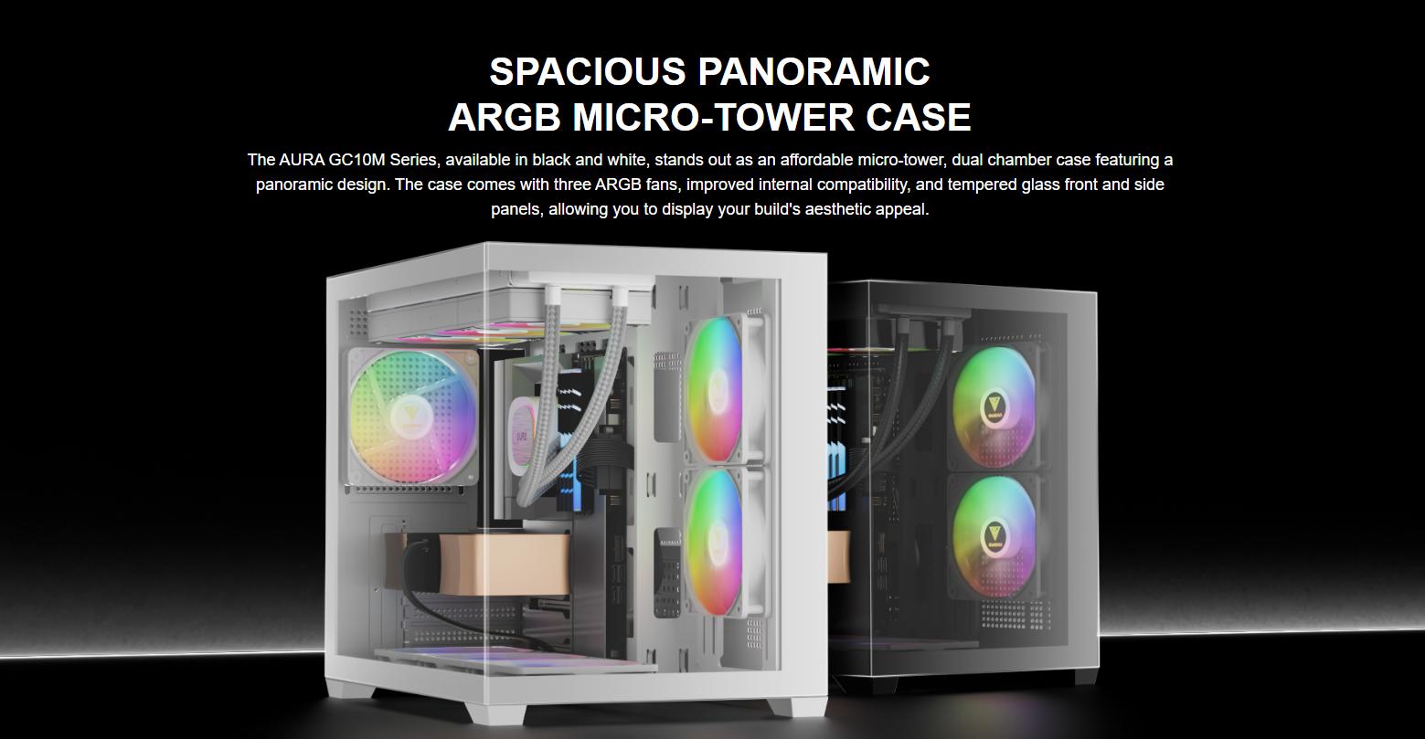 GAMDIAS AURA GC10M WH ARGB Micro ATX (mATX) Gaming PC Case - TikTok ...