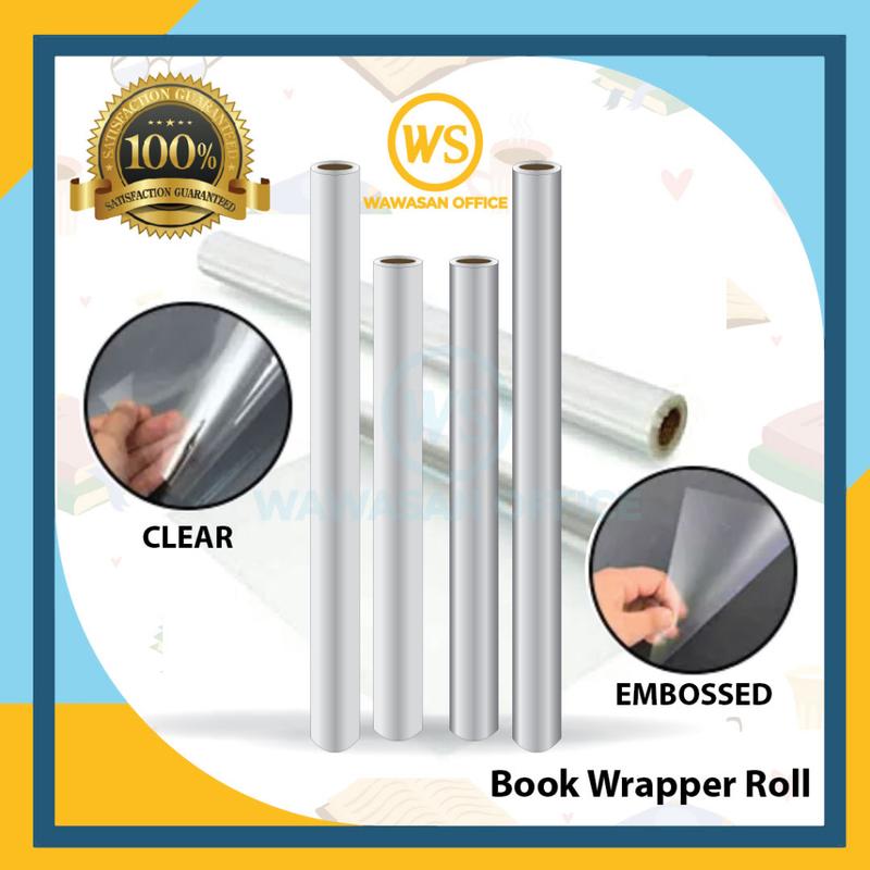 Book Wrapper / Book Cover Roll / Book Wrapping Plastic / Pembalut ...