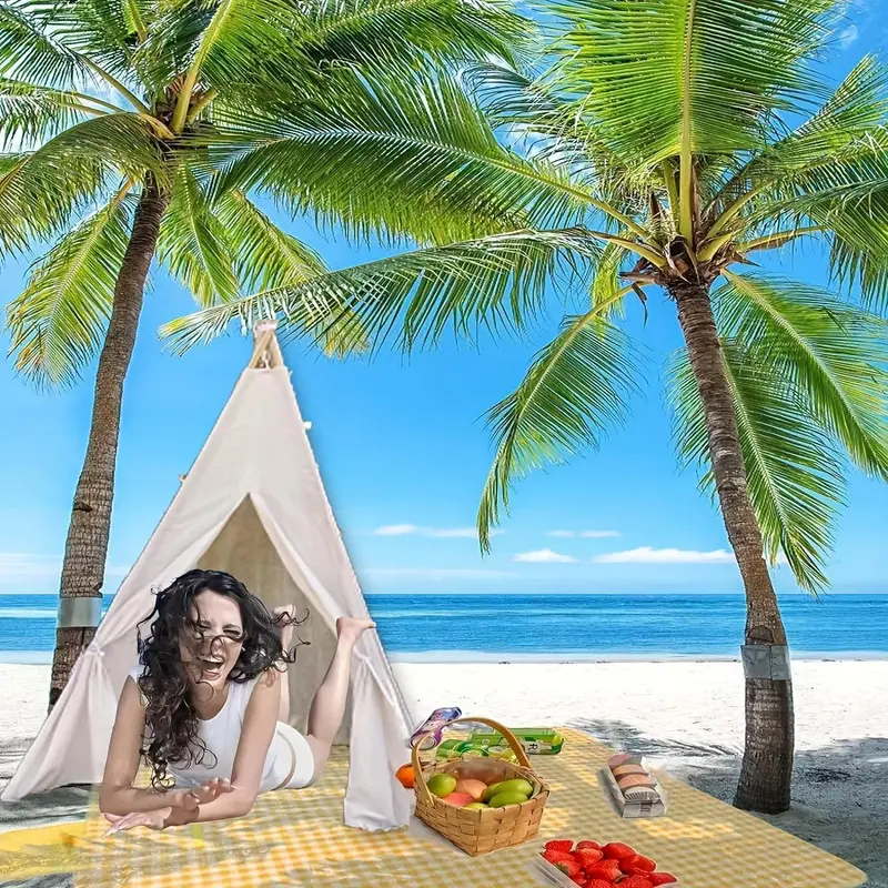 Portable Picnic Mat, Foldable Beach Blanket, Large Picnic Blanket, Outdoor Camping Mat, Picnic Mat for Indoor & Outdoor, Camping & Hiking Equipment 3