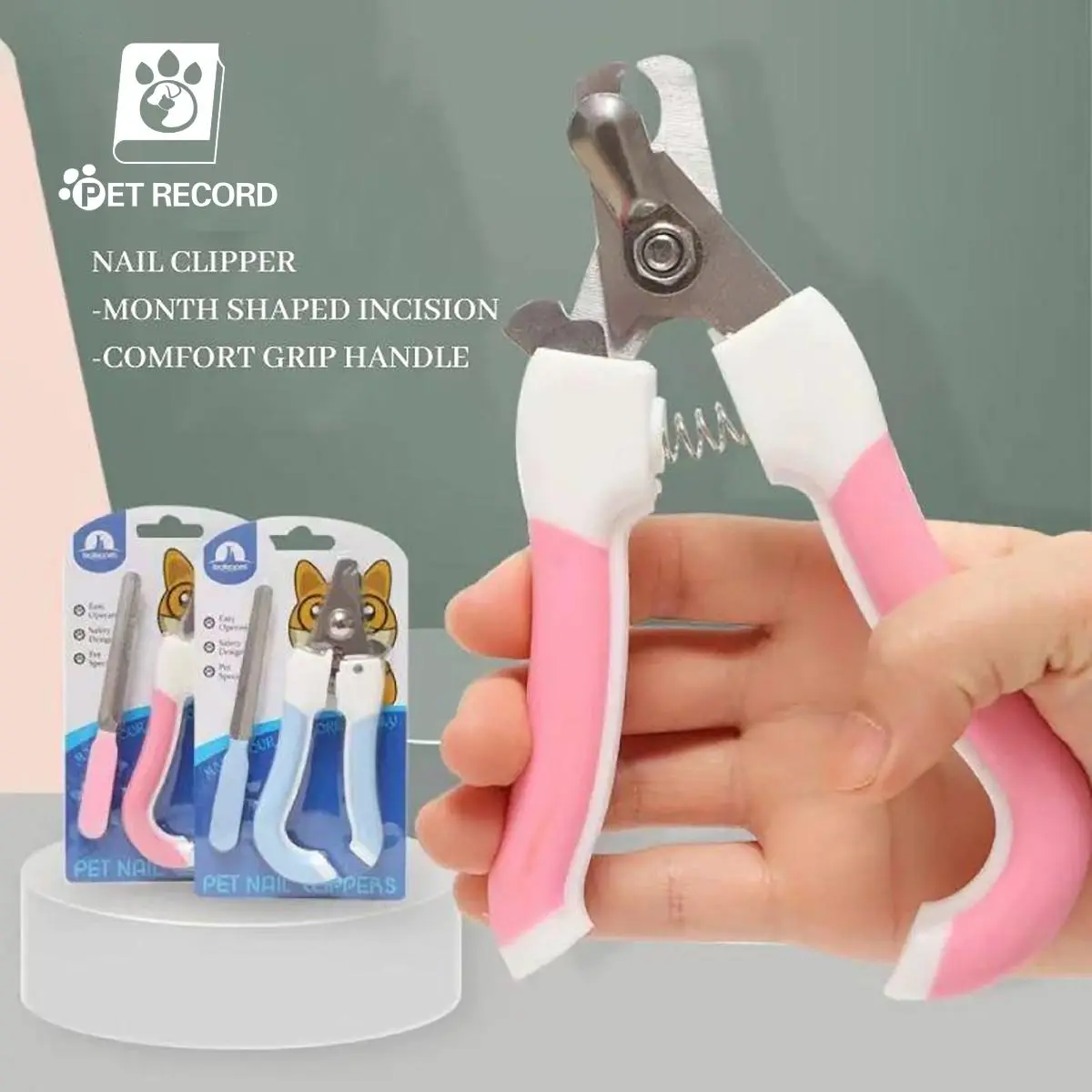 Pet Dog nail cutter Cat Nail Cutter Pet Grooming Tools With Nail File Pet Stainless Nail Clippers