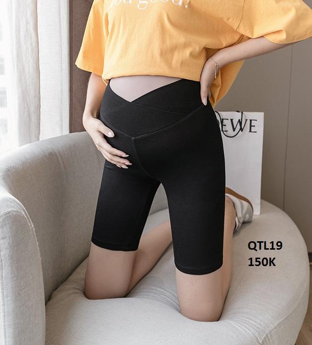 Quần thun lửng bầu trên gối cạp chéo có thun tăng giảm qtl19 