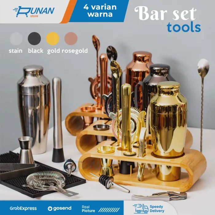 Cocktail Shaker Set 550ml - Alat Bartender Kit 10in1 Cocktail Maker- Limited Edition Shaker Cocktail Bartender Tools