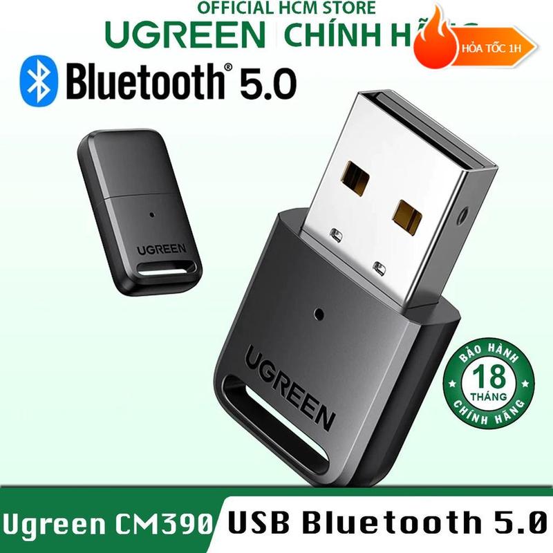  USB Bluetooth 5.0 cho PC Laptop Ugreen 80889   dùng PS5 Windows 11 cách 20m  CM390 