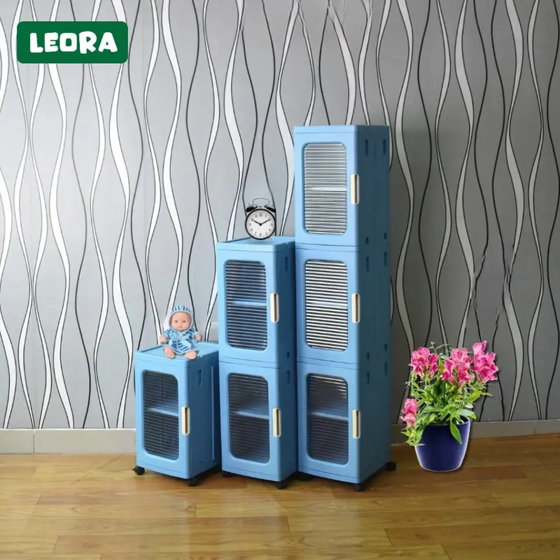 LEORA Lemari Lipat 1 SUSUN LEORA Lemari Pakaian Plastik Lemari Portable Lemari Plastik Susun Rak Sepatu Lemari Toilet Lemari Dapur Lemari Sudut 6