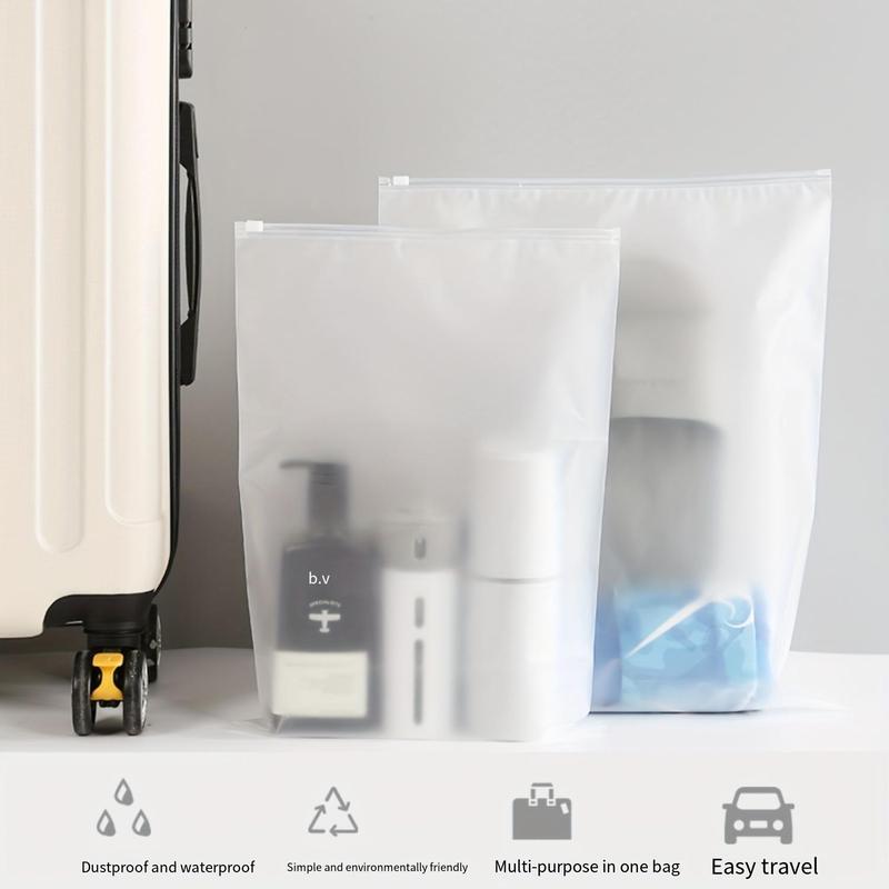 Product Introduction of Travel Shirt Packaging Bag Set, 10pcs Transparent Zipper Clothing Storage Bag for Jeans, Pants & T-shirts, Travel Accessories, Household Storage Organizer, Travel Essentials 8