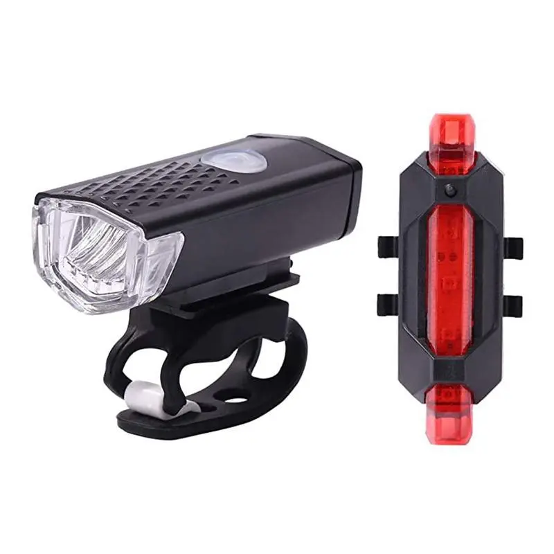 Bộ Đèn Xe Đạp, Có Thể Sạc Lại USB, 5 Chế Độ, Chống Thấm Nước, Đèn Pha LED, Thích Hợp Cho Xe Đạp Leo Núi, An Toàn Và Dễ Lắp Đặt, Đèn Xe Đạp Và Đèn Hậu