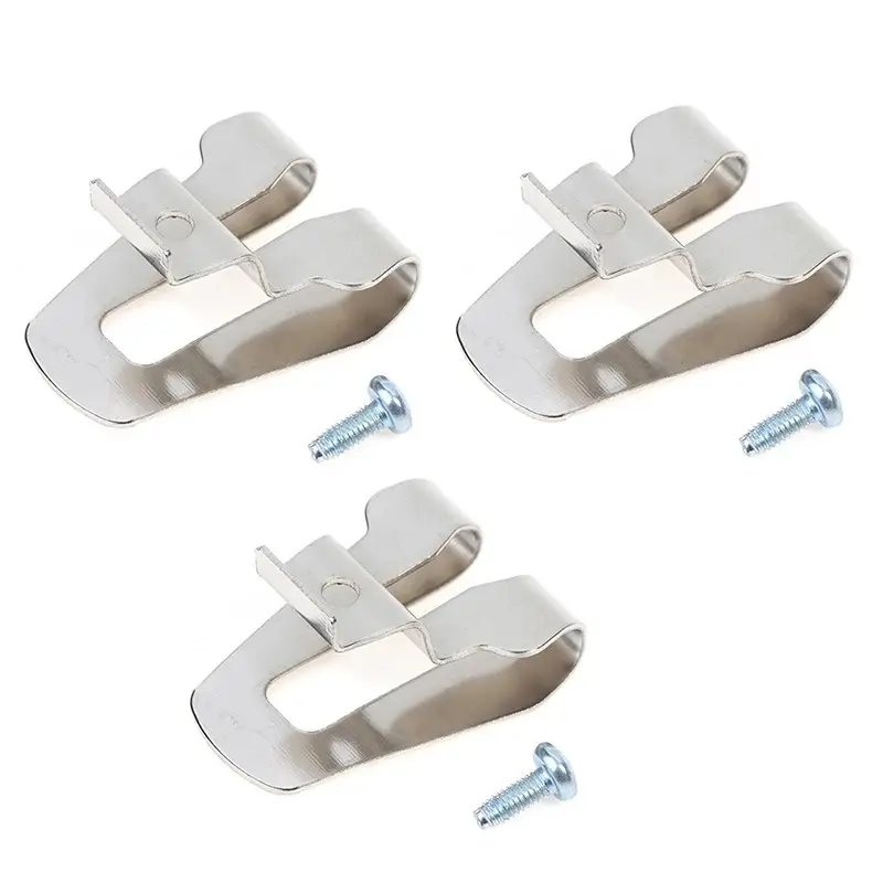 Móc Kẹp Thắt Lưng Khoan, 3 Cái, Cho Dụng Cụ Tối Đa 18V, Có Đinh Tán Mũ 8Mm, Bao Gồm Vít 2