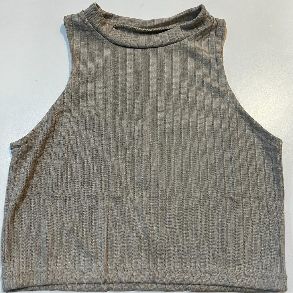 Halter Neck Crop Top | Rib Knit Korean Fashion | Maimon Grosir Tank Wanita