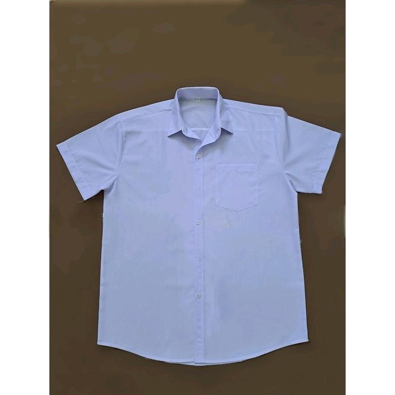 Áo sơ mi trắng học sinh nam cấp một,hai,ba Có Túi cổ trắng,cổ xanh đen từ 17-70kg giảm giá sale 20% Kate Menswear Kem