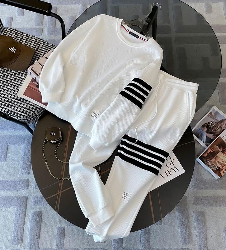 Bộ Thể Thao Viền Ong nam nữ Unisex Thu Đông Chất Co Dãn, Bộ Đồ Nam Mặc Nhà Kẻ Viền chất Tổ Ong BN05 - kimboutique Sport Chạy Bộ