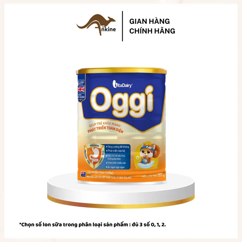 Vitadairy - Sữa Bột dinh dưỡng OGGI toàn diện cho bé date mới tích xu đầy đủ, có cho trẻ từ 2 tuổi. 0