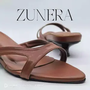 ZUNERA velena heels 3cm sandal wanita kekinian brown