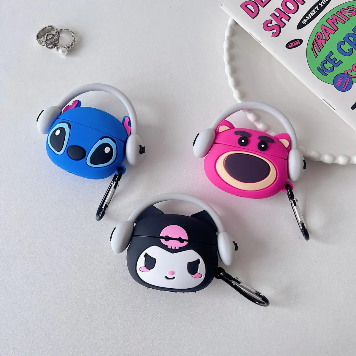 New Cartoon Music Minnie mi shi in headset protective cover suitable for Apple AirPods pro 123 Protection