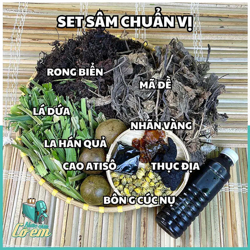 Set nước sâm chuẩn vị nước sâm Cô Em thanh nhiệt - mỗi set nấu 10L nước Nước Trà Tea Chè Trà 5