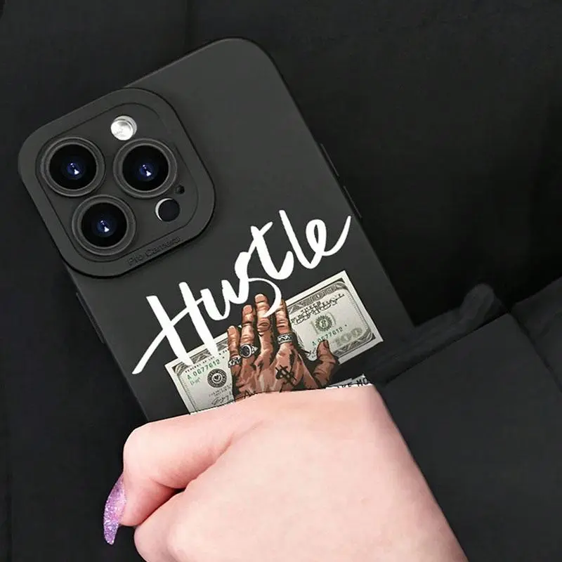 Money Pattern Phone Case, Soft Anti-drop Cellphone Protective Case, Total Protective Shockproof Mobile Phone Cover for iPhone 11 12 13 14 15 16 Series 3