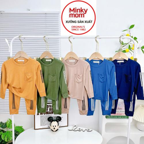 8kg tới 40kg MINKY VIỆT NAM Bộ LDD59 Quần Áo Dài Tay Thun Lạnh THU ĐÔNG cho Trẻ Em Bé Trai Bé Gái In Hình Dễ Thương vải mềm mịn thoáng mát Cho Bé CO GIẢN 4 CHIỀU THẤM HÚT TỐT Cho Bé.