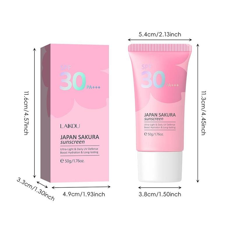 Product Introduction of LAIKOU JAPAN Sakura Sunscreen SPF 50 PA UV Protector 50g 35