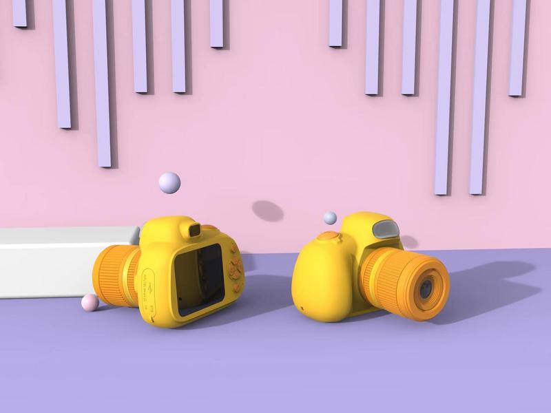 Product Introduction of New Children's Camera Mini Cartoon Photo-Saving Small DSLR Digital Sports Hot-Selling Toy Factory Direct Sale 3