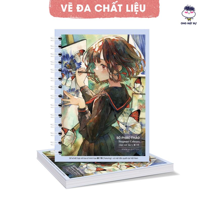 Sổ Vẽ Đa Chất Liệu Ong Mặt Bự - Sổ Phác Thảo Fragrant Colours - Họa sĩ Nhật Bản Yukoring - Sketchbook Không Kèm Tài Liệu Vẽ