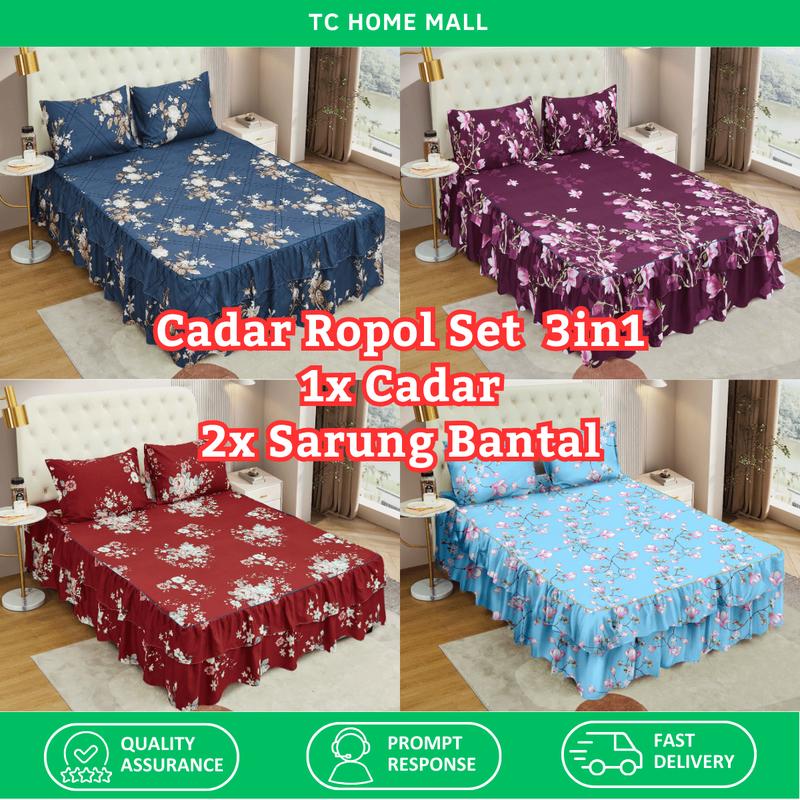 Cadar Ropol Saiz Queen dan King, Set 3 dalam 1, Cadar, Sesua - TikTok ...
