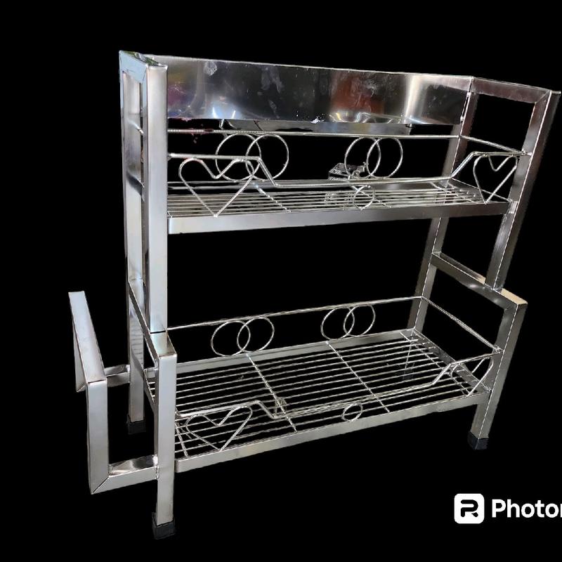 Kệ đa di năng đựng gia vị vắt dao thớt 2 tầng inox (201) NHÀ BẾP Kitchen