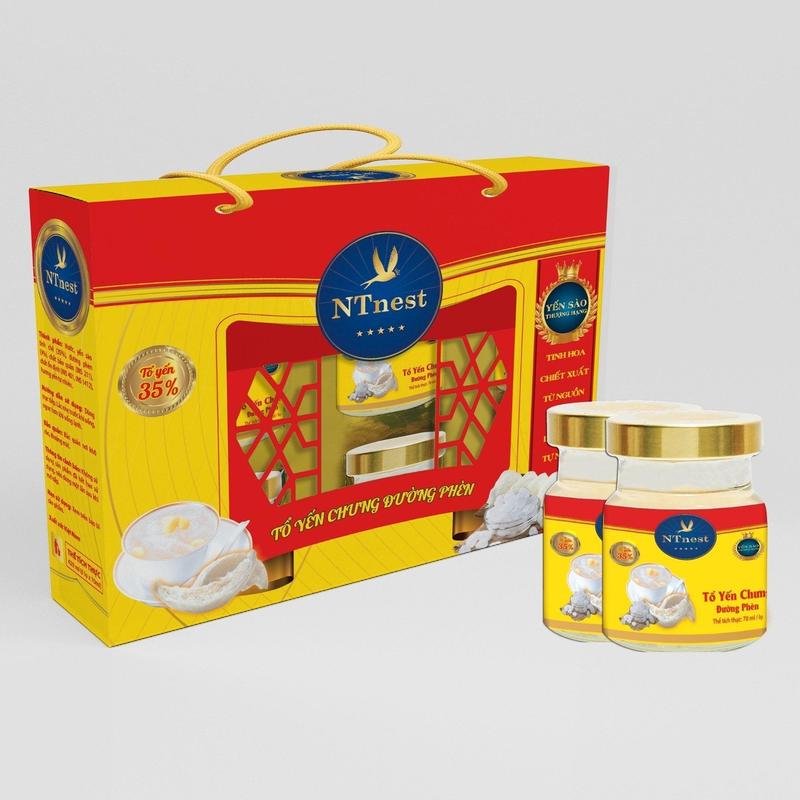 Yến Sào Cao Cấp NT NEST 35% Yến Hộp 6 hủ - 70ml yến nước  yến