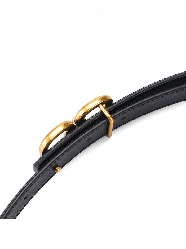 Women's Solid Color Buckle Belt, Modern New Style Pu Leather Belt for Casual Outfits, Modern Fashion Belt for Party, Daily Clothing Decor, Trendy All-match Belt for Birthday Gift 5