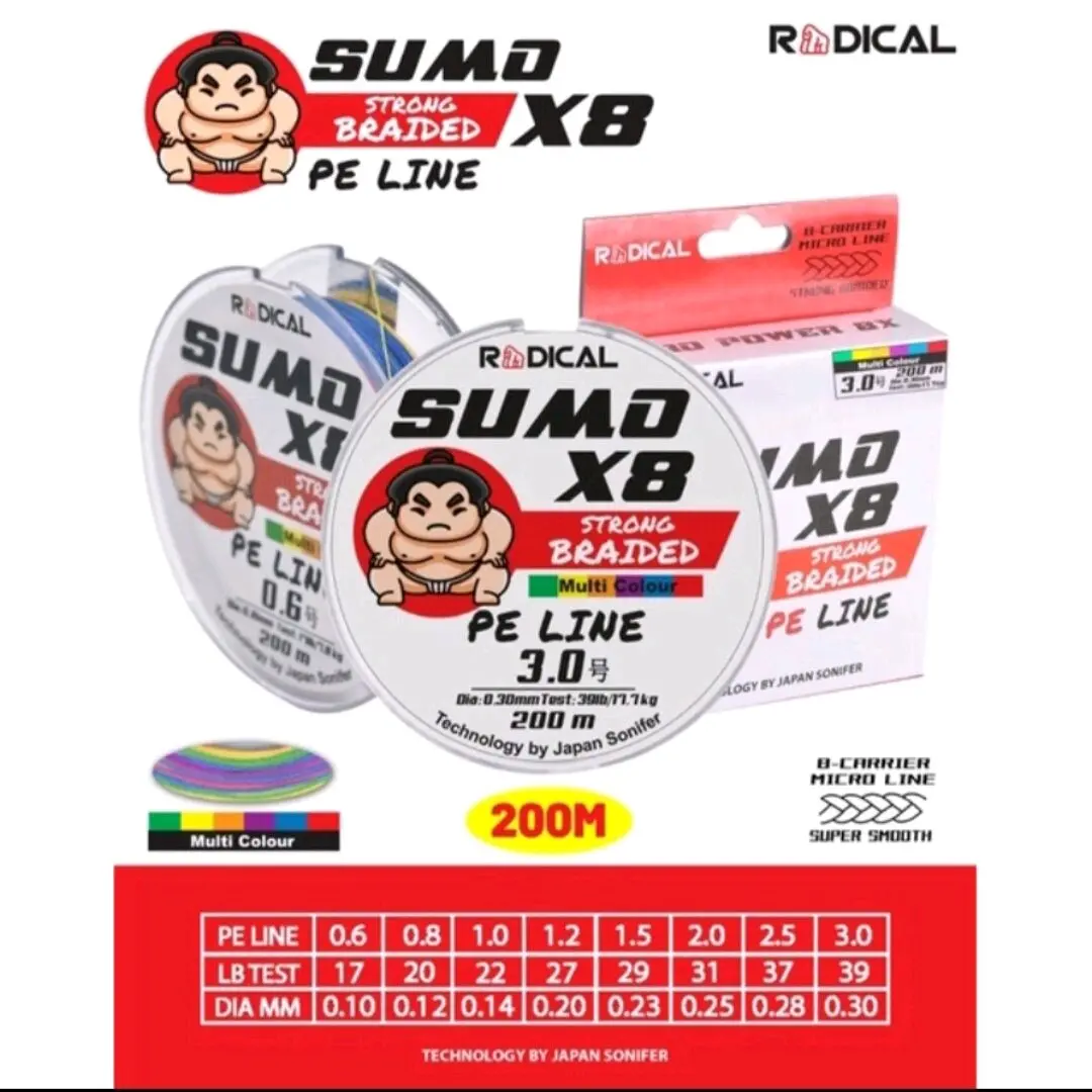 senar pe radical sumo x 8 multi