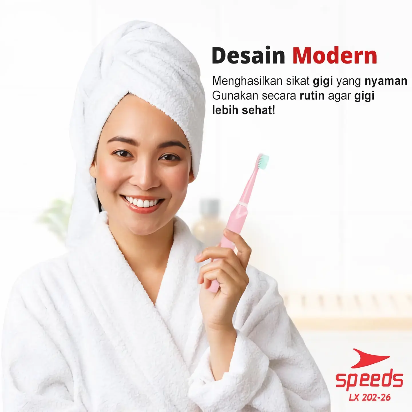 SPEEDS Sikat Gigi Elektrik Otomatis Electric Toothbrush Teeth Anak Waterproof Sikat Gigi Batrai 202-26