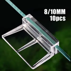 10pcs Klip Holder Bracket Aquarium - Penyangga Tutup Akrilik Transparan Cover Aquarium | COD
