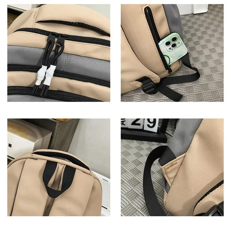 Balo đi học thời trang unisex nam nữ vải cao cấp chống nước đựng laptop 16in đi làm du lịch 8853 6