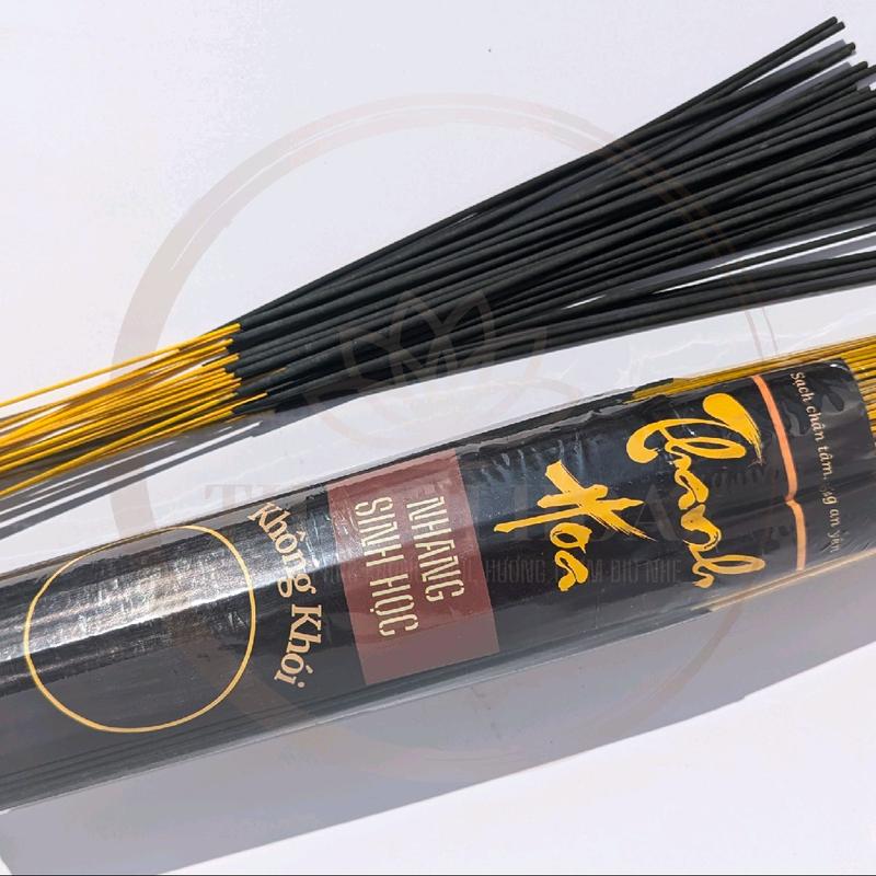 nhang sinh học KHÔNG KHÓI Thanh Hoa Nhang loại 30 cm 500g phù hợp và vừa phải thắp cho gia đình, 1 thời nhang vừa đủ thắp vào các ngày cúng giỗ, phòng máy lạnh, an toàn cho phụ nữ mang thai và trẻ nhỏ khuynh nen thom Dầu Thơm 1