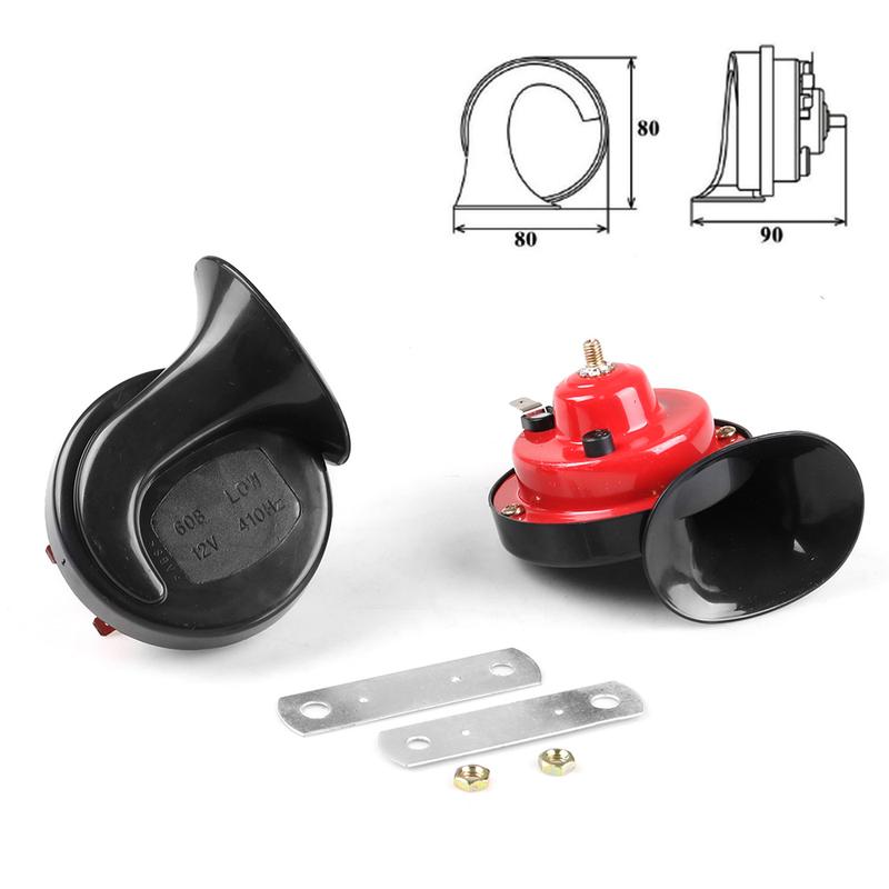 Product Introduction of Universal 1 Sets All 12V 110dB Car Air Horn Loud Car Dual-tone Snail Trumpets Electric Siren on Car Special Signals Car Styling 27
