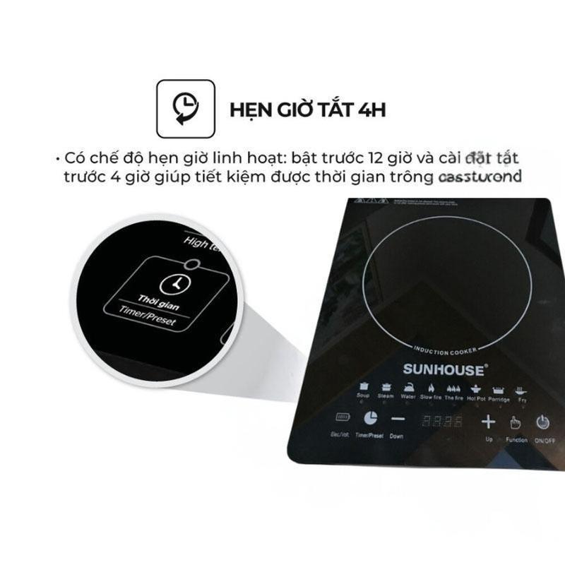 Product Introduction of Bếp Điện Từ Cảm Ứng Sunhouse Thế Hệ Mới SHD6011, Tặng Kèm nồi Inox, bếp điện đa năng, nồi lẩu,  Bếp Từ Công Suất 2000W,( Bảo Hành 12 Tháng) bếp  từ bếp  từ bếp  điện 32
