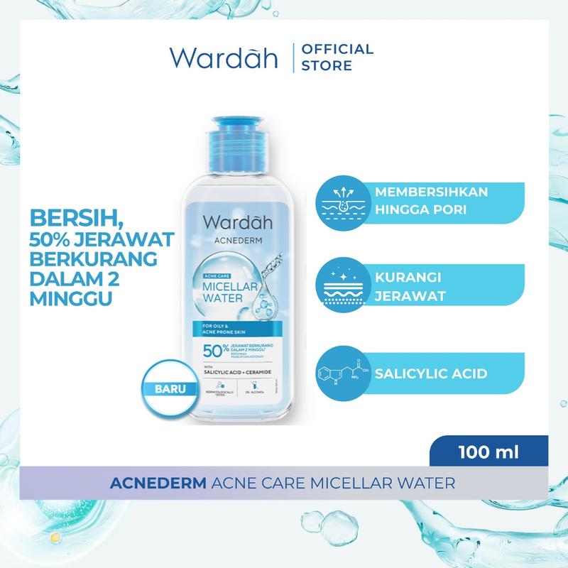 Wardah Acnederm Acne Care Micellar Water 100ml [Acnederm] 0