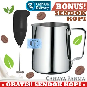 Paket Alat Latte Art Milk Jug Latte Milk Frother Pembuih Susu Paket Alat Kopi Paket Milk Jug Stainless Steel