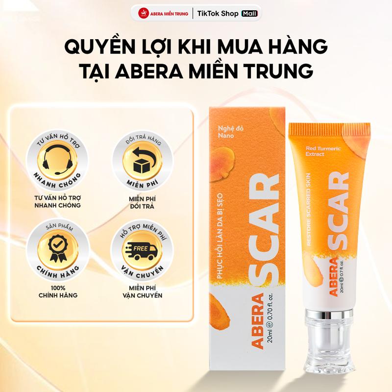 Kem Mờ Sẹo Nghệ Đỏ Abera Scar 20g - Hỗ Trợ Cải Thiện Sẹo Lõm, Rỗ, Thâm Mới Và Lâu Năm 6