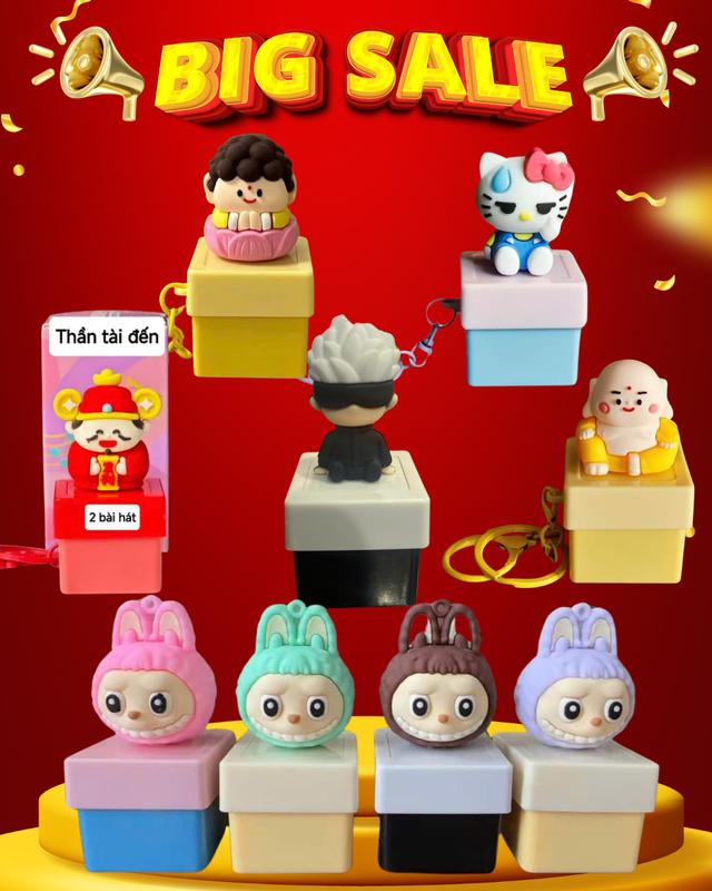 Móc Khoá tích đức Tiếng Việt, Tóc mẹ bạc màu mây, Gõ Mõ CapybaraĐồ Chơi Vô Tri - Thiên Lí Ơi, Labubu, Thần Tài Đến Đồ Chơi Vô Tri - Nhung, Móc Chìa Khoá móc  khóa giọng nói