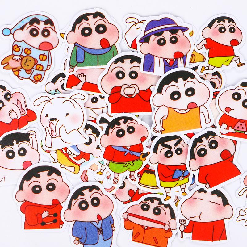  Bộ 40 Sticker Shin-chan Dễ Thương - Sticker Dán Trang Trí Sổ Tay Diy mũ bảo hiểm laptop điện thoại,... 
