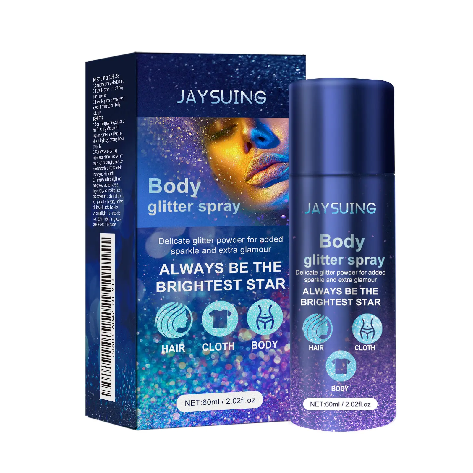 Jaysuing Glitter Spray Evening Party Atmosphere Brightening Glitter Highlight Spray