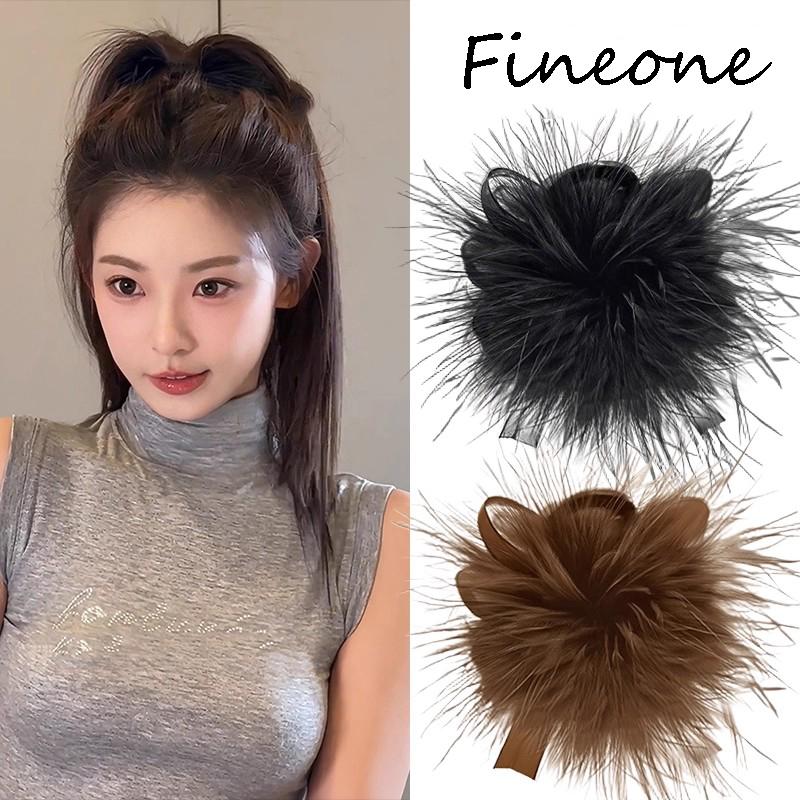  Kẹp Tóc Cá Mập Lông Vũ Màu Cà Phê Đen Phụ Kiện Tóc Thời Trang Phụ Kiện Cài Tóc Dễ Phối Đồ 