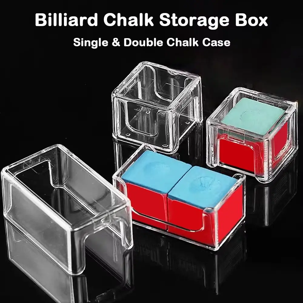Hộp Bóng Chà Trong Suốt, Bền, Làm Bằng Nhựa, Có 1 / 2 Ngăn, Phụ Kiện Bida, Hộp Acrylic Chống Ẩm, Thích Hợp Cho Bi-a Và Bi-a, 1 Cái
