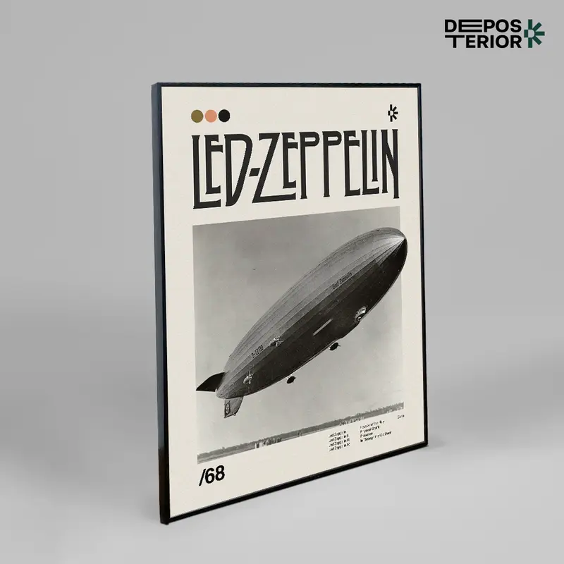 Poster Led Zepplein Cover Album Frameblock 0