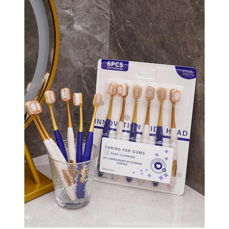 Product Introduction of 6/12/18Pcs New Ultra Soft Toothbrush Wide Head Ultra-Fine Bristles Household Toothbrush Set Anti-Slip Handle Deep Cleaning Oral Hygiene Daily Gum Health 28