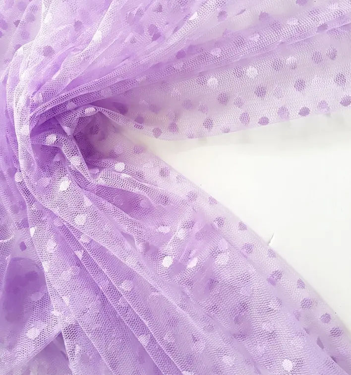 1/2 (SETENGAH) Meter Kain Tile Polkadot Meteran Bahan Soft Tulle Motif Dot Bintik Bintang